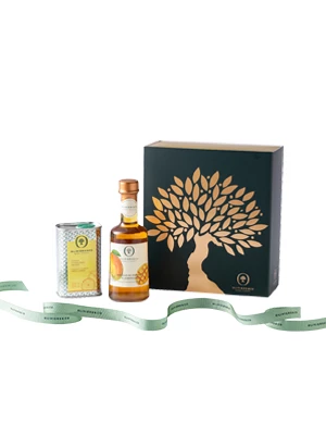 黃檸檬橄欖油250ml + 芒果醋 + 金饌豐藏禮盒(綠)包裝